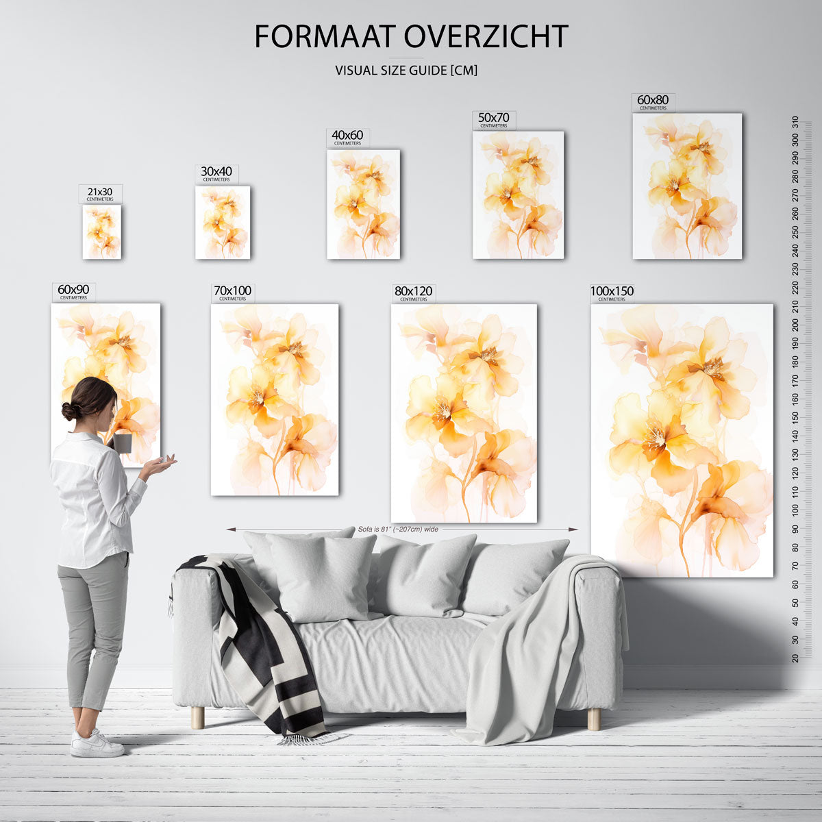 Bloemen in zachte tinten Poster