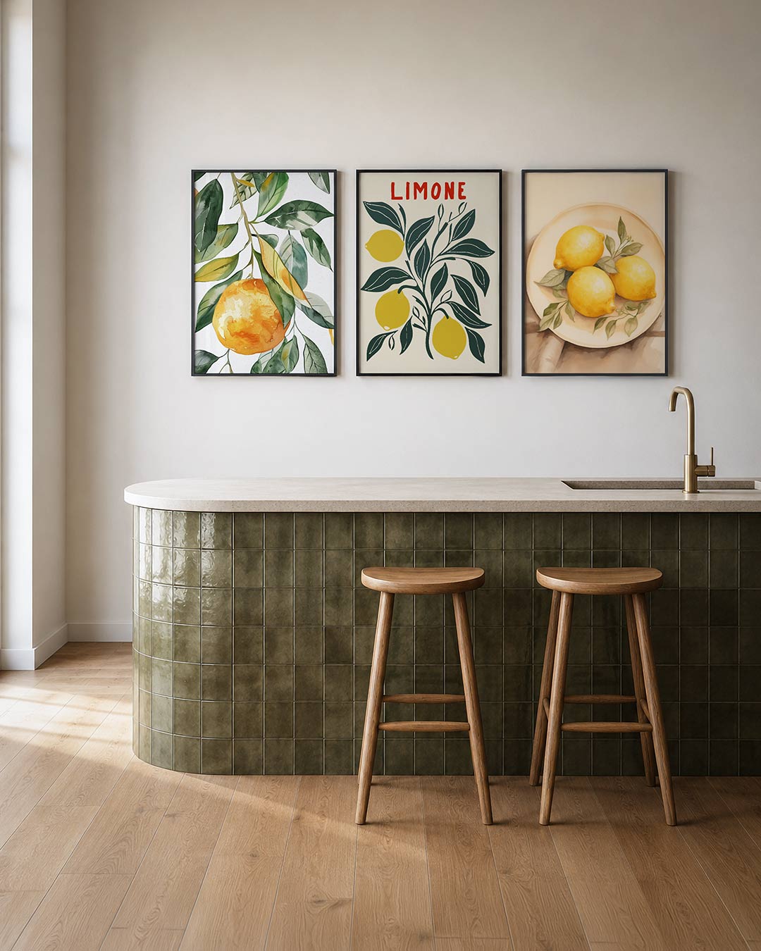 Vruchten en bladeren Posterset