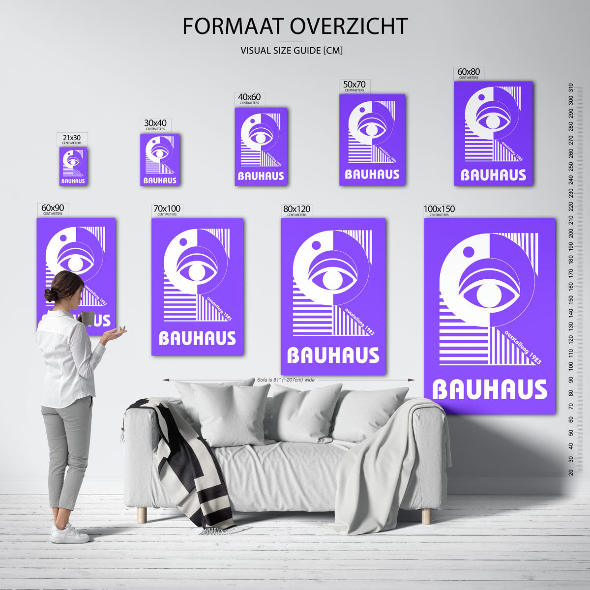 Oog en lijnen Poster