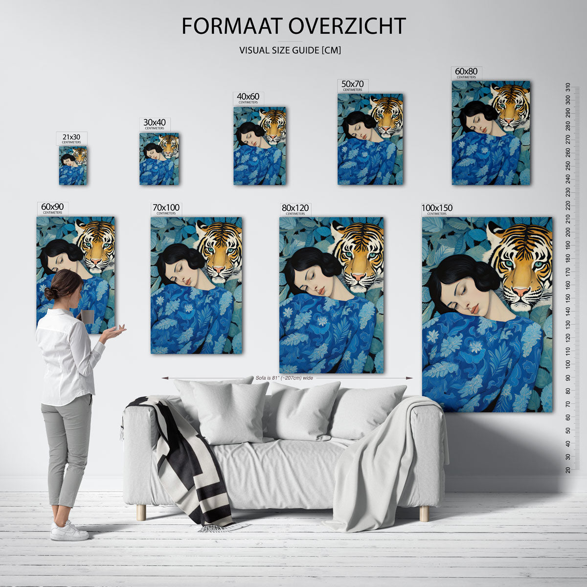 Vrouw en tijger Poster