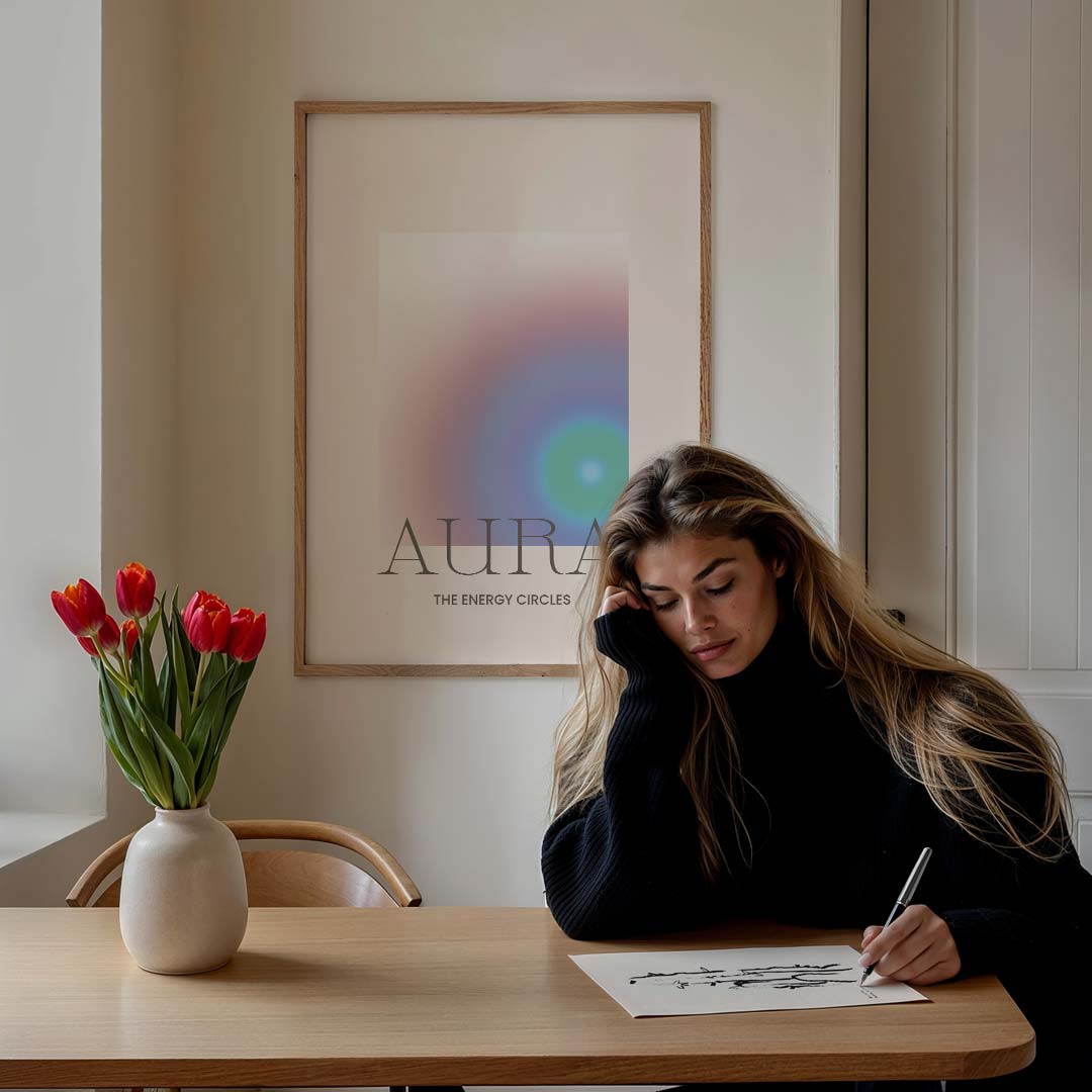 Aura Energie Cirkel Poster-WallArtistic