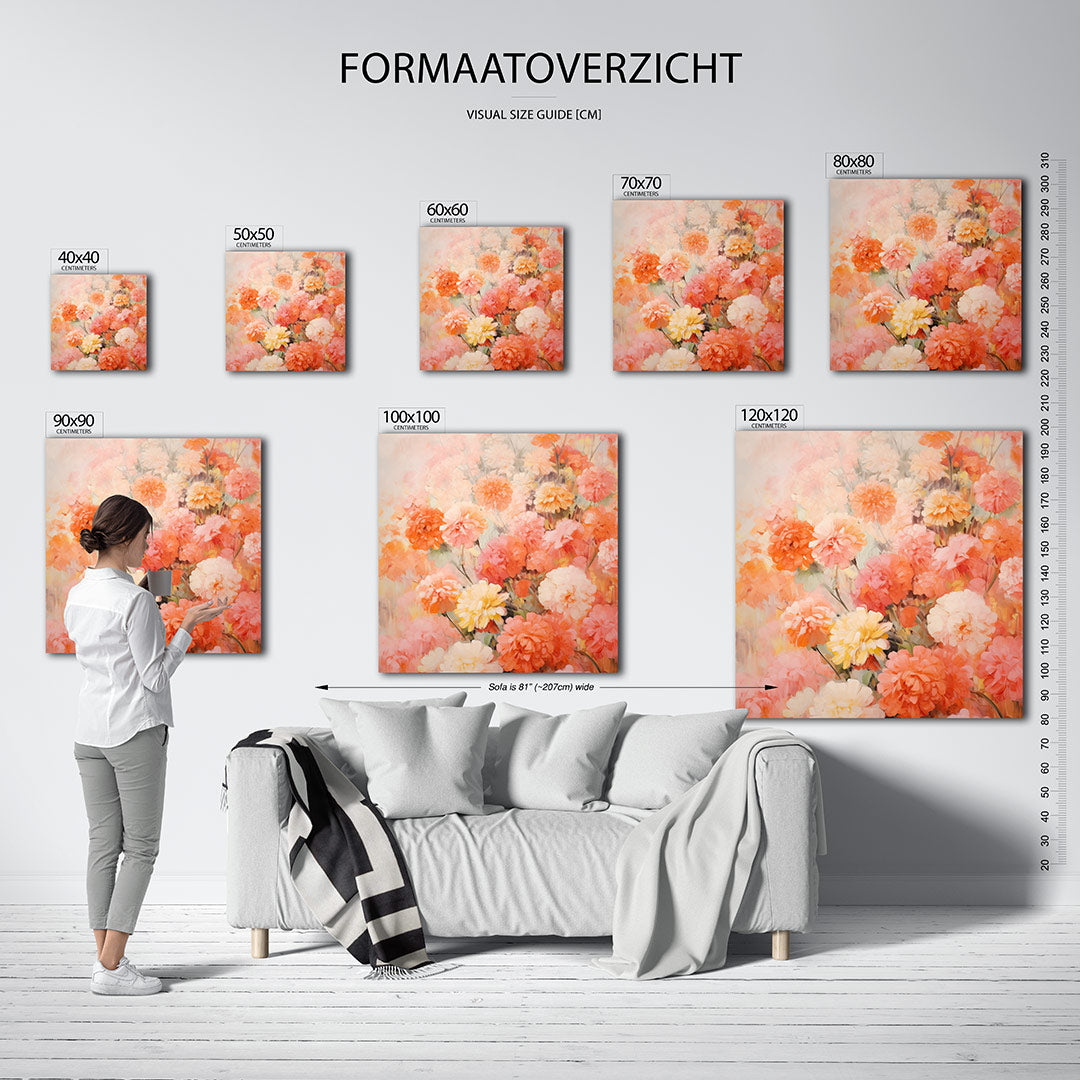 Bloemenexplosie Kunstwerk