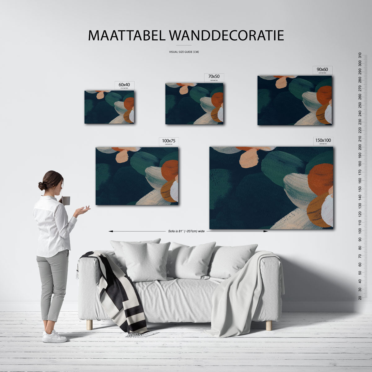 Organische borstelvegen Kunstwerk