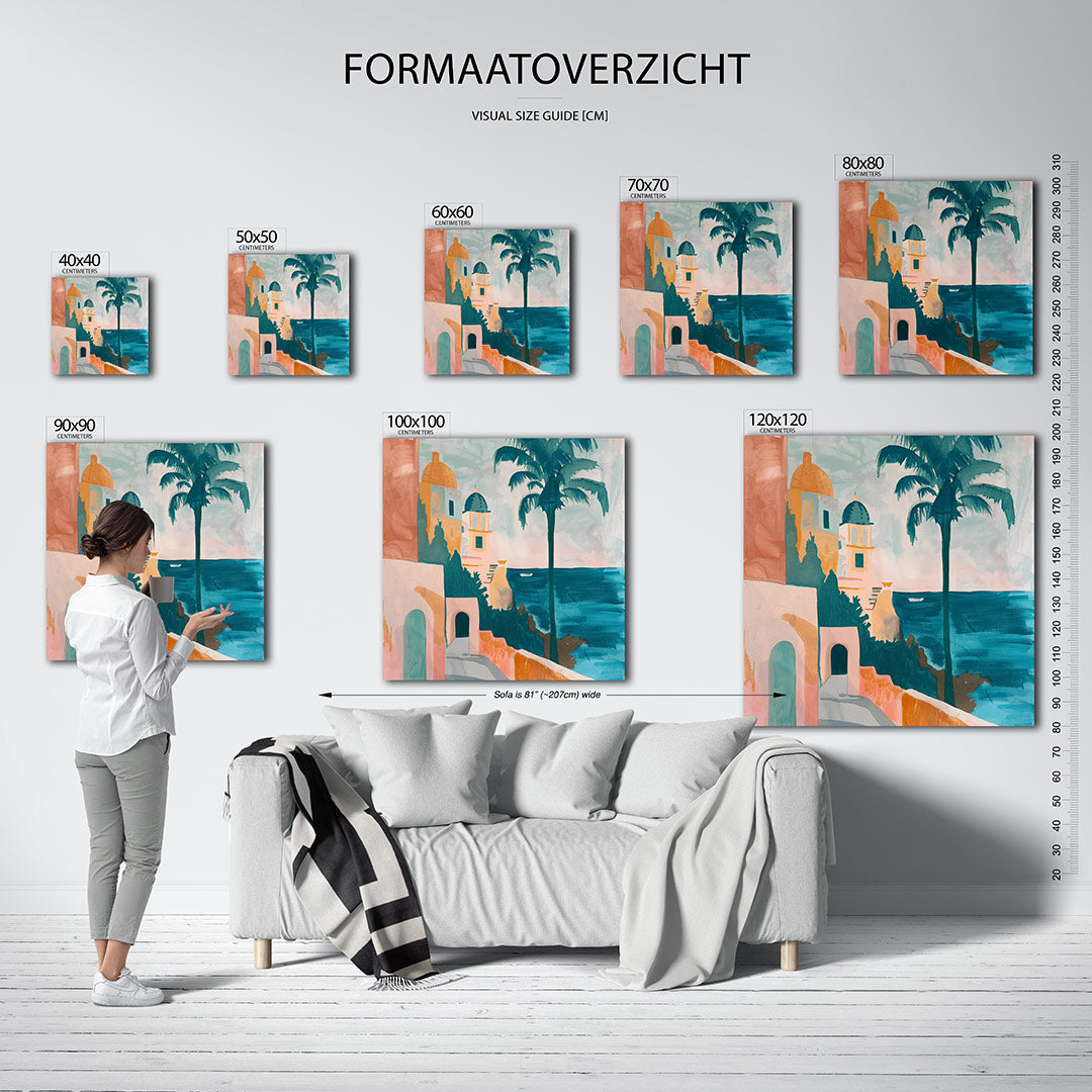 Kleurrijke kustlijn Kunstwerk