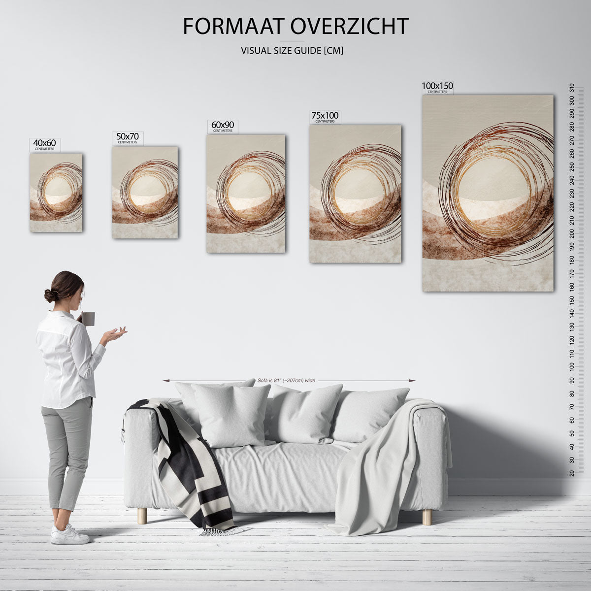 Cirkelvormige lijnen Kunstwerk