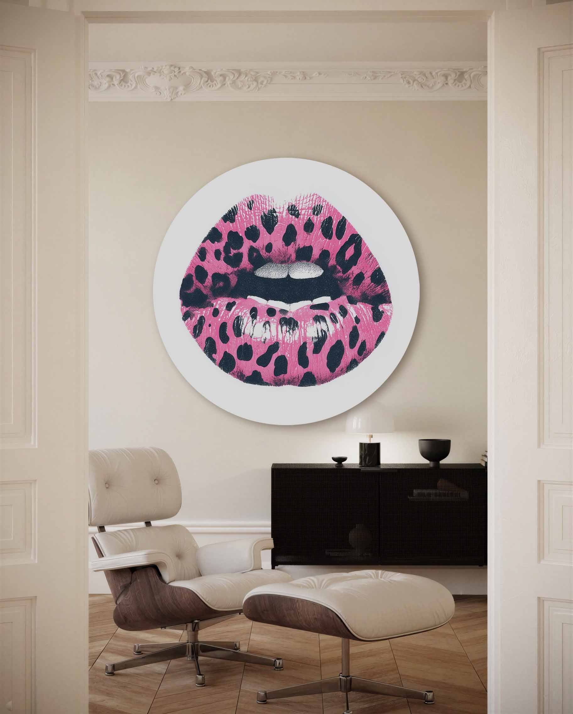 Roze lippen Muurcirkel
