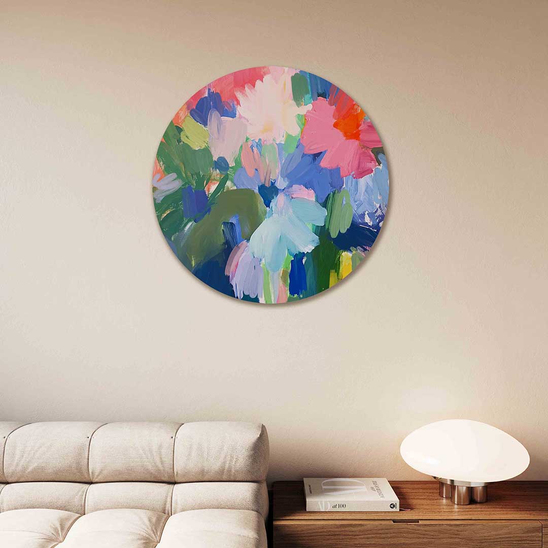 Bloemenexplosie Muurcirkel