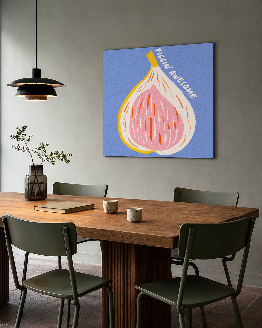 Vrolijke vijg illustratie Kunstwerk