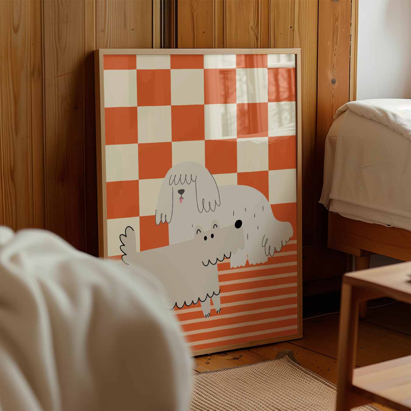Charmante Hondenvrienden Poster-WallArtistic