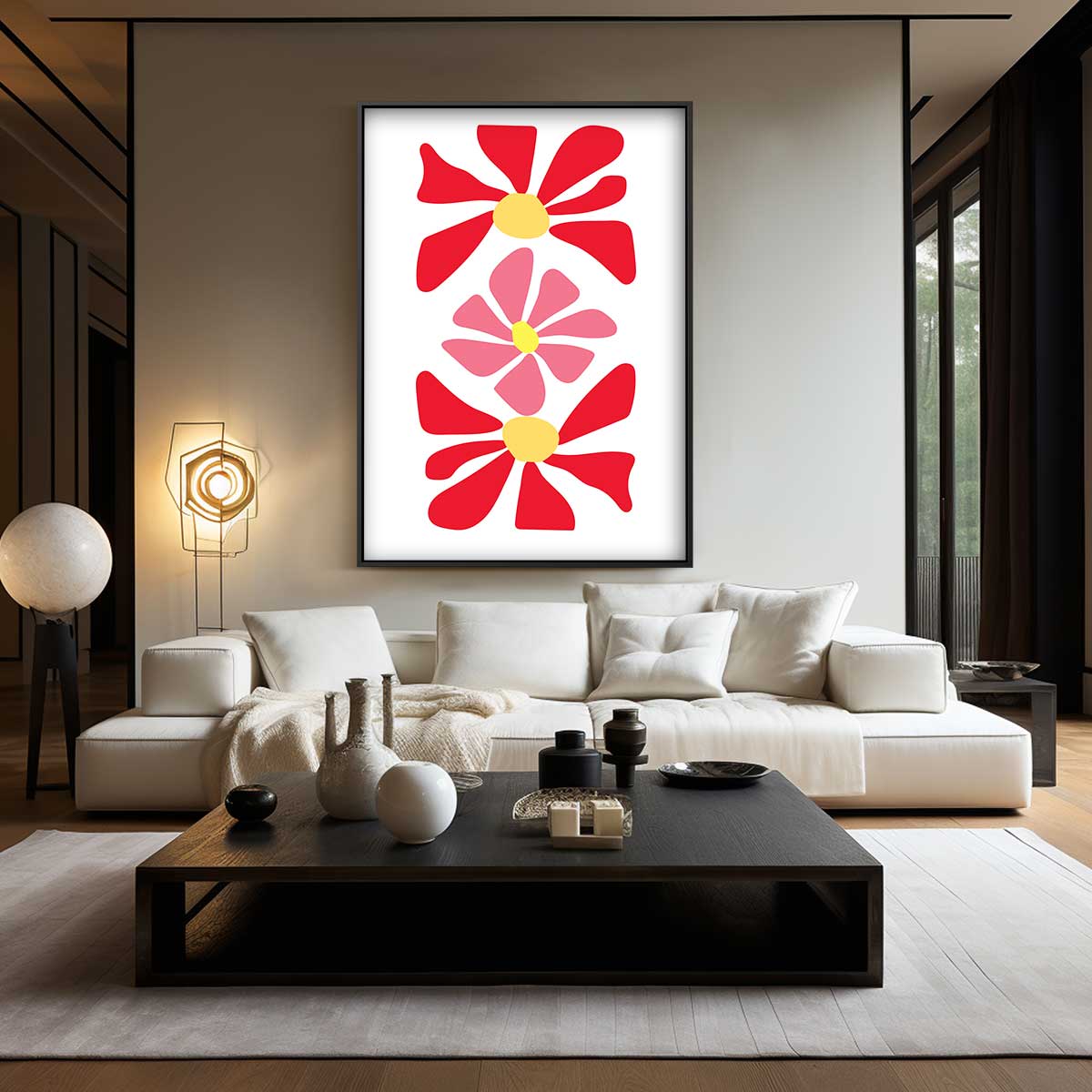 Vrolijke Bloemenpracht Kunstwerk-canvas-dibond-plexiglas-wanddecoratie-WallArtistic