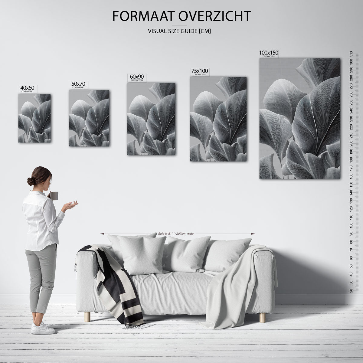 Organische lijnpatronen Kunstwerk