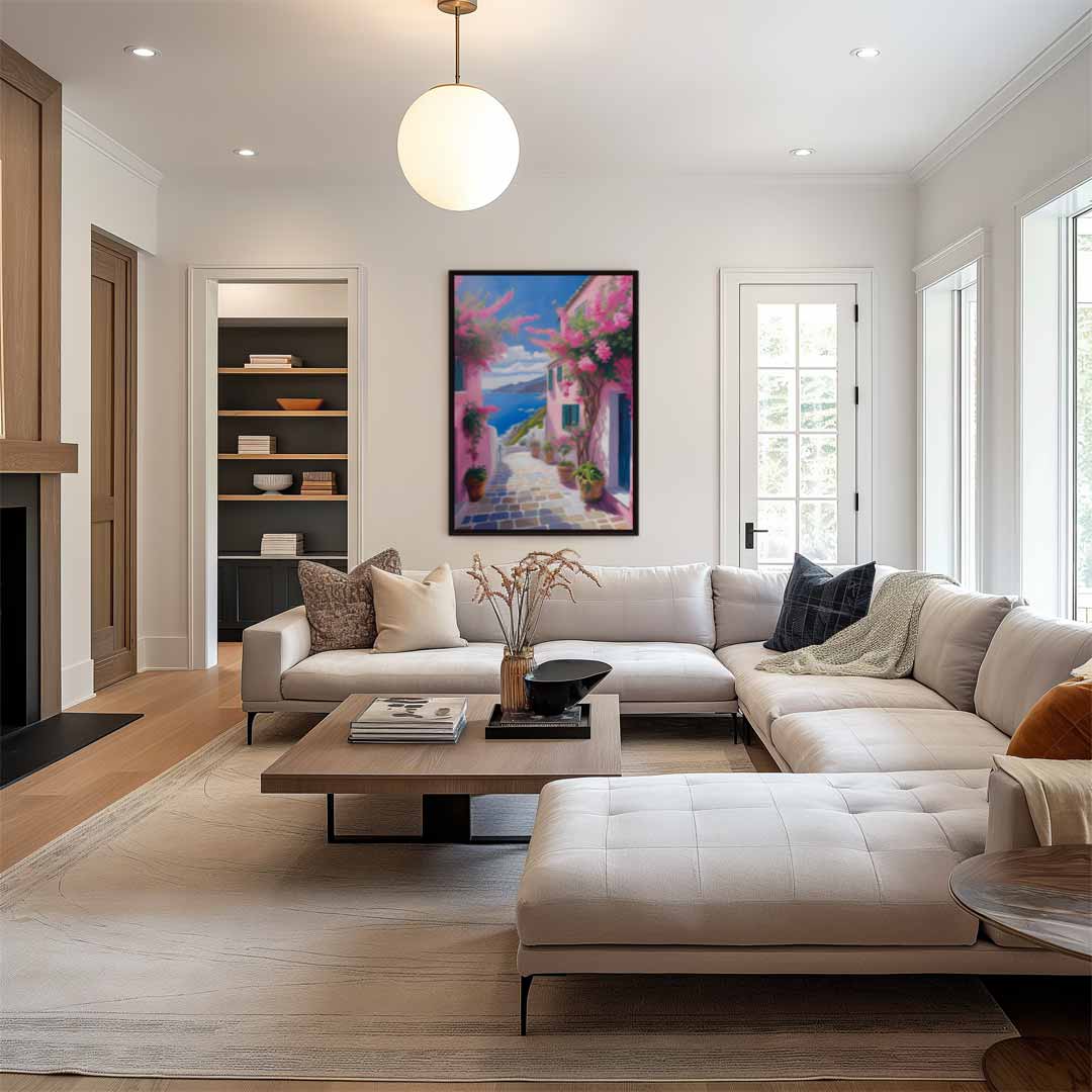 Mediterraans Paradijs Kunstwerk-canvas-dibond-plexiglas-wanddecoratie-WallArtistic