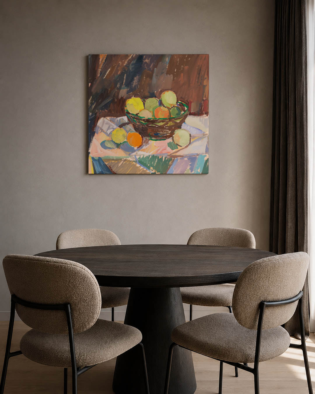 Fruit in mand Kunstwerk
