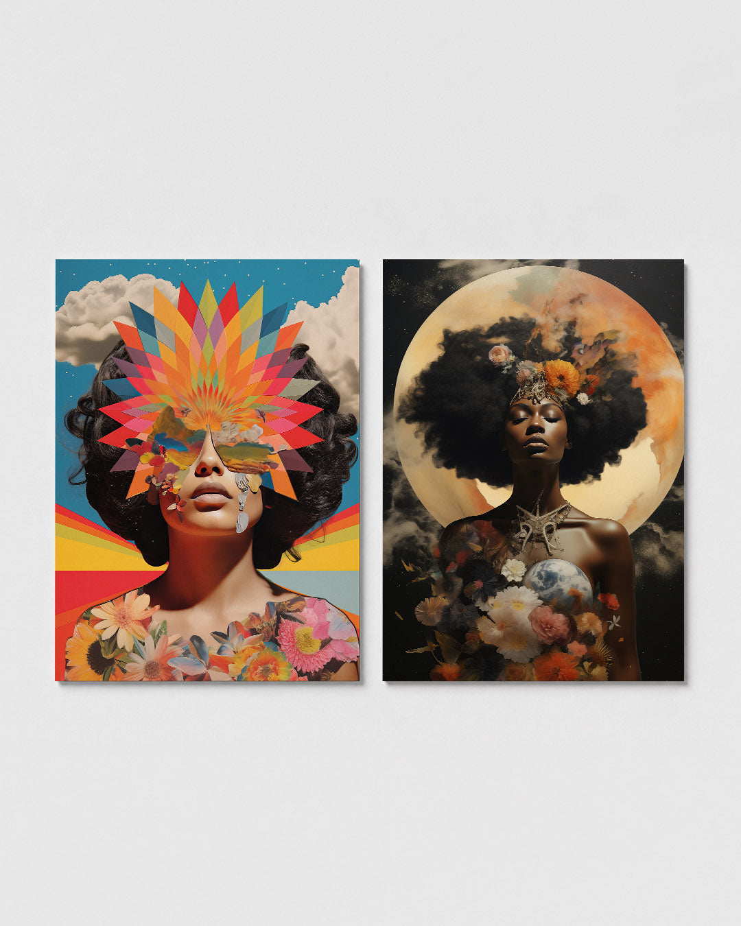 Kleurrijke vormenexplosie Posterset