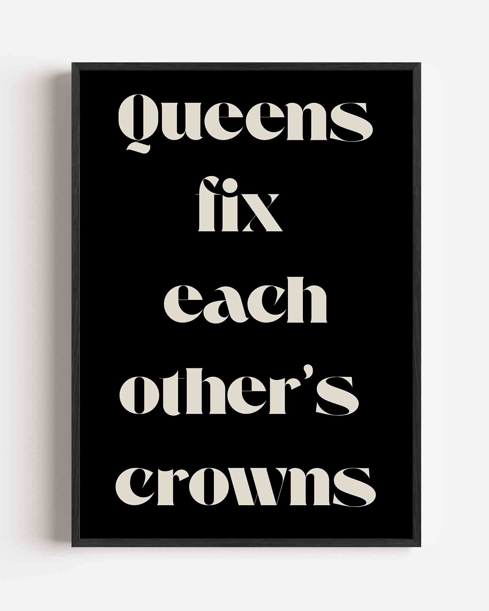 Queens fix each other's crowns Poster