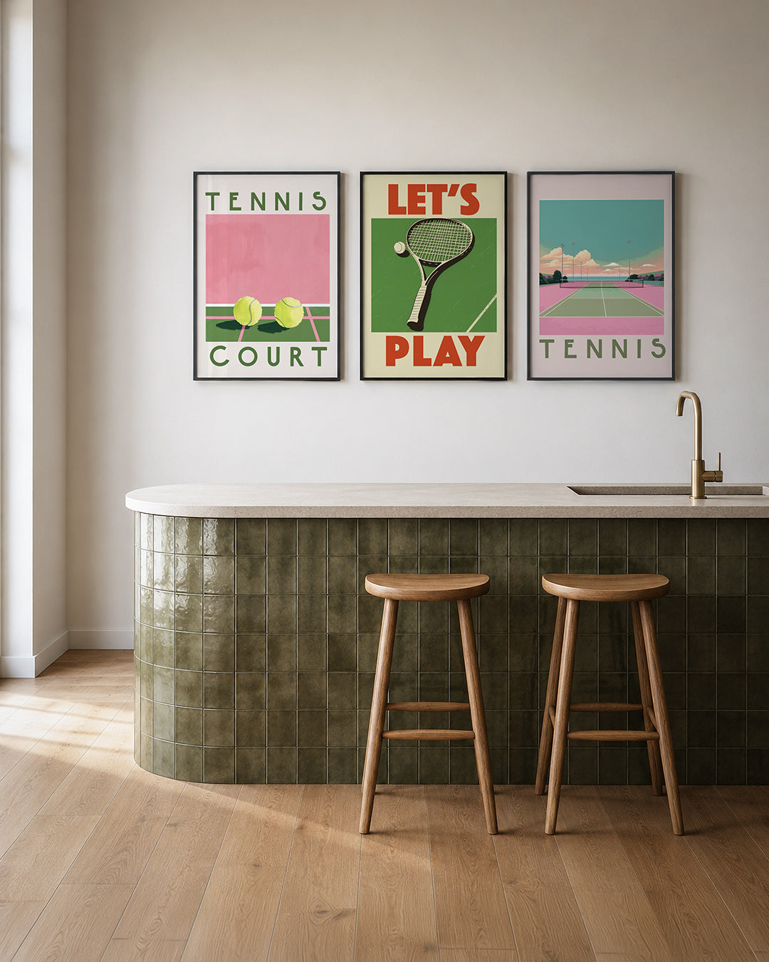 Tennisbal kleurrijk Posterset