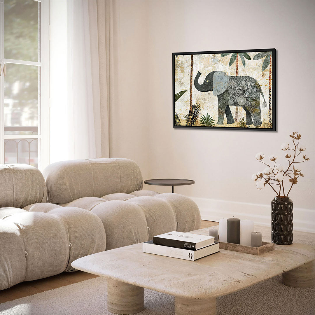 Olifant in jungle Kunstwerk