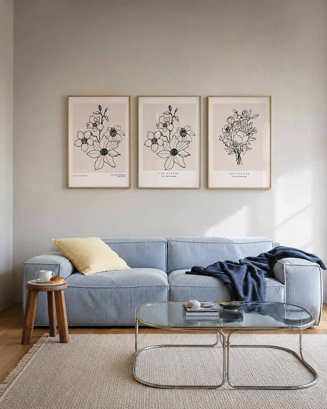 Bloemrijke lijnen Posterset