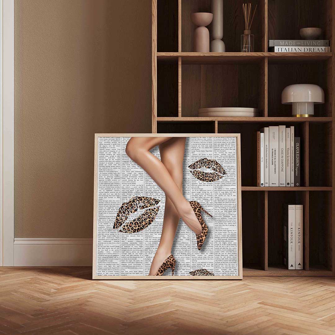 Luipaardprint en benen Poster