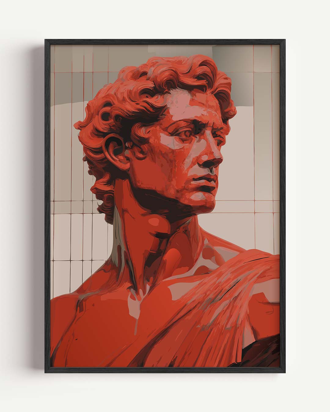 Elegante Rood David Beeld Poster-WallArtistic
