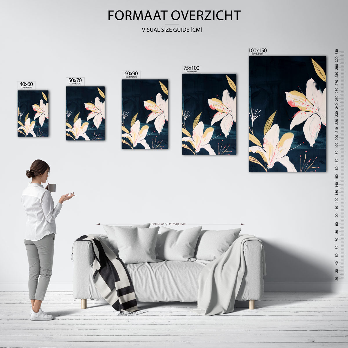 Bloemrijke compositie Kunstwerk