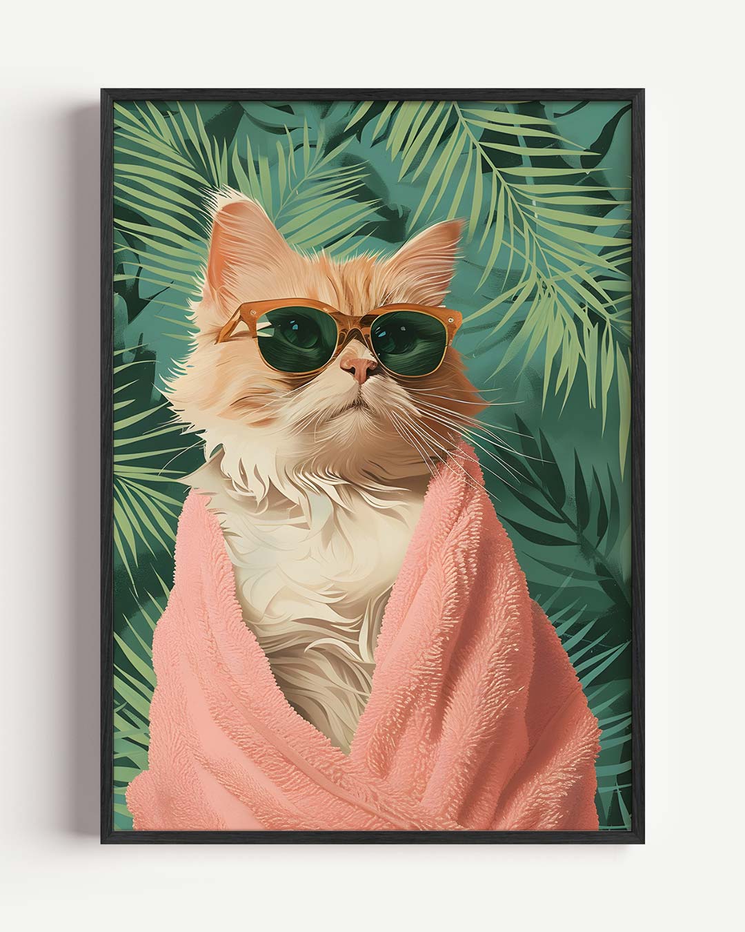 Tropische Kat Zen Poster-WallArtistic