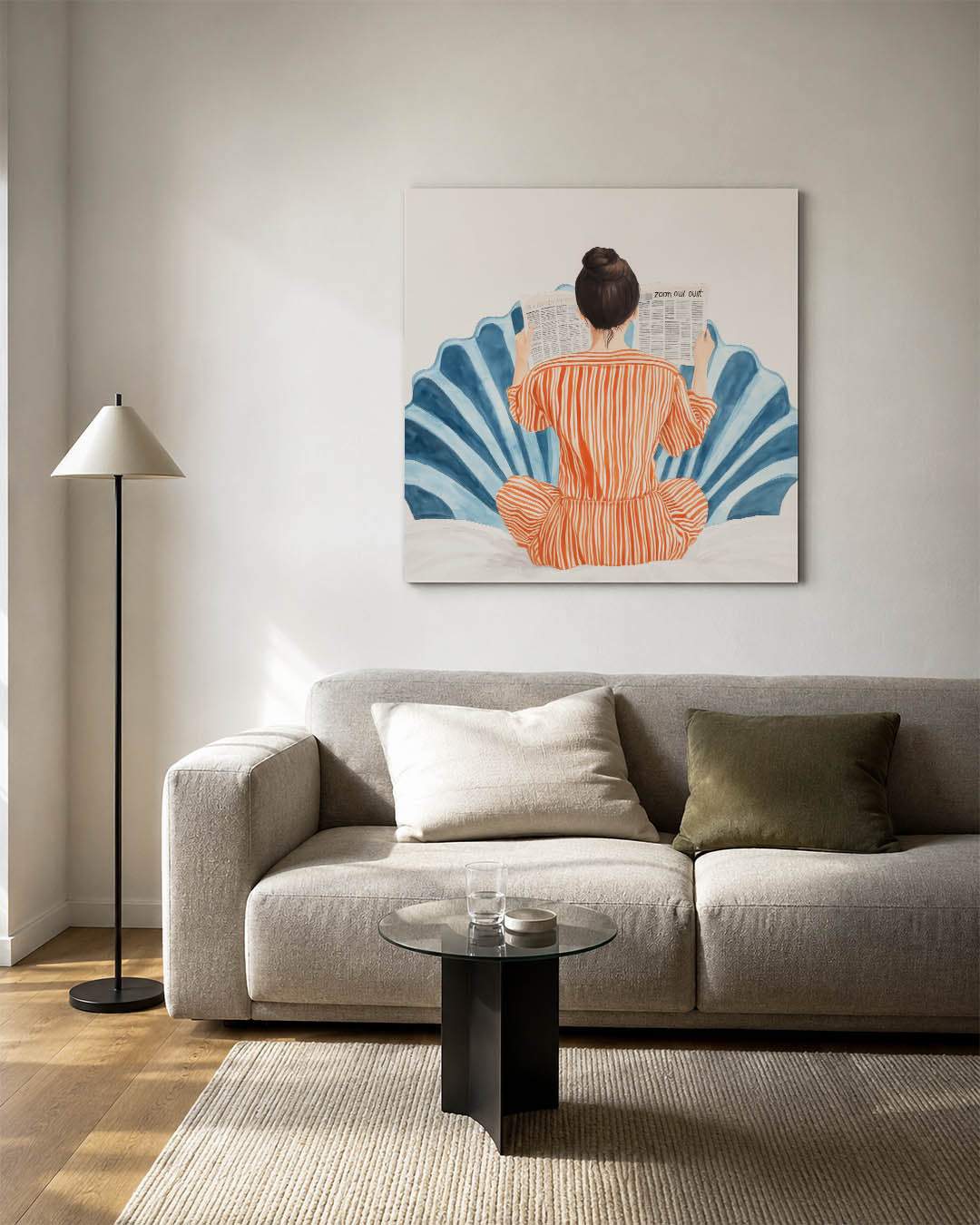 Lezende vrouw Kunstwerk