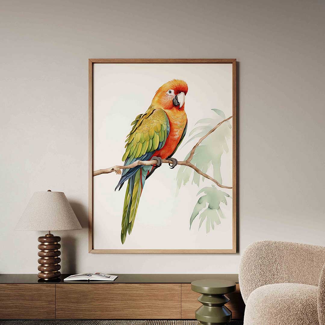 Papegaai op tak Poster