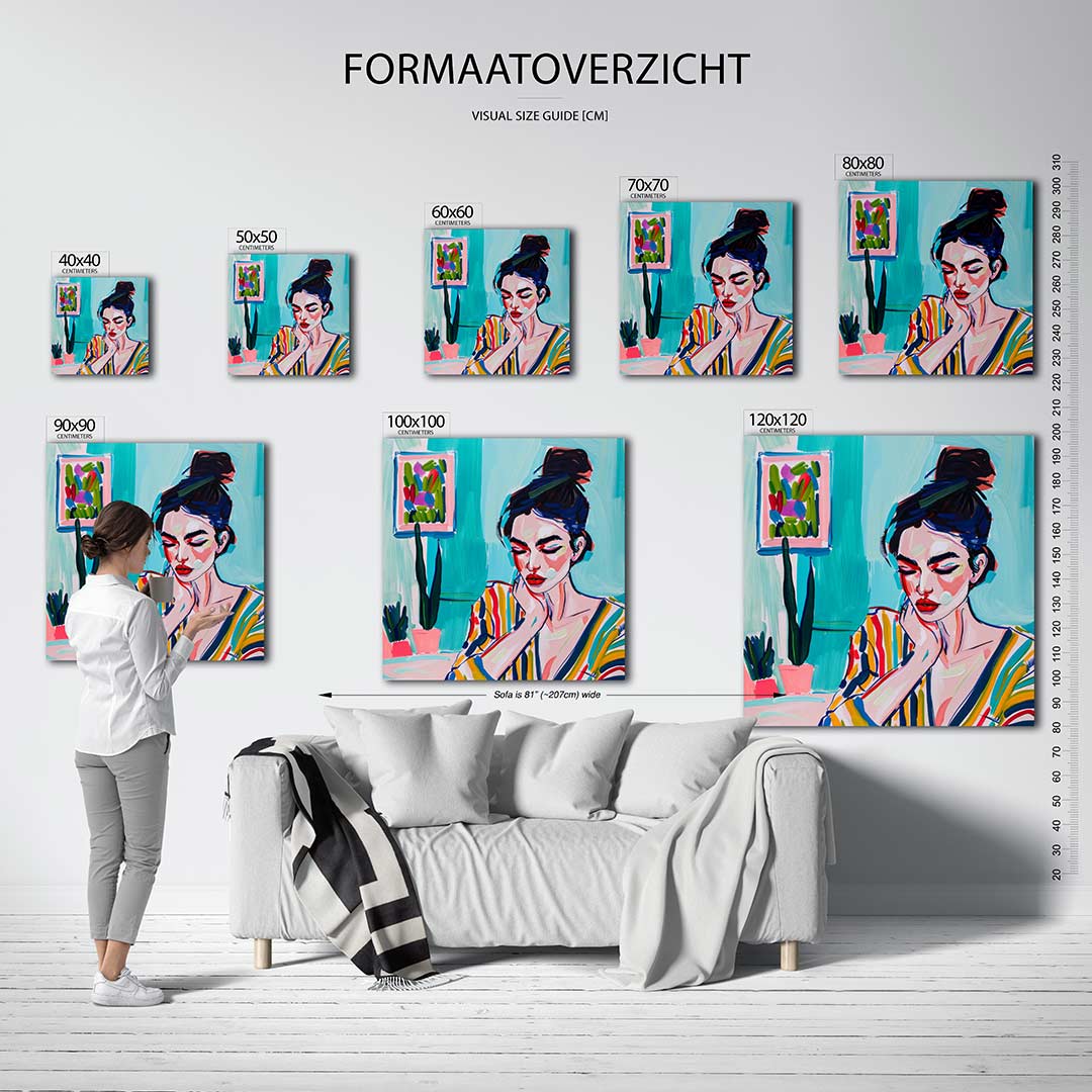Kleurrijke portret expressie Kunstwerk