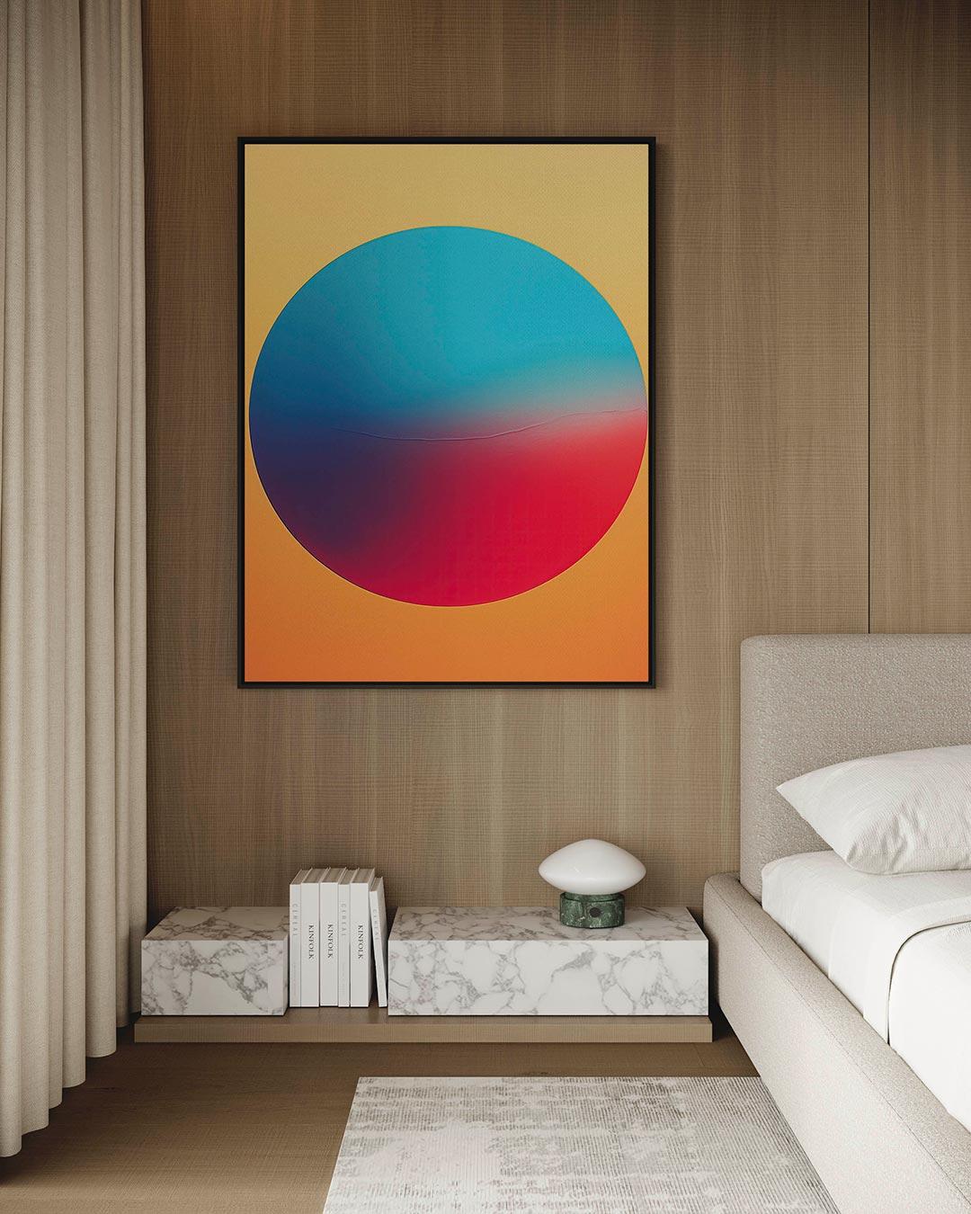 Kleurrijke cirkelcompositie Kunstwerk
