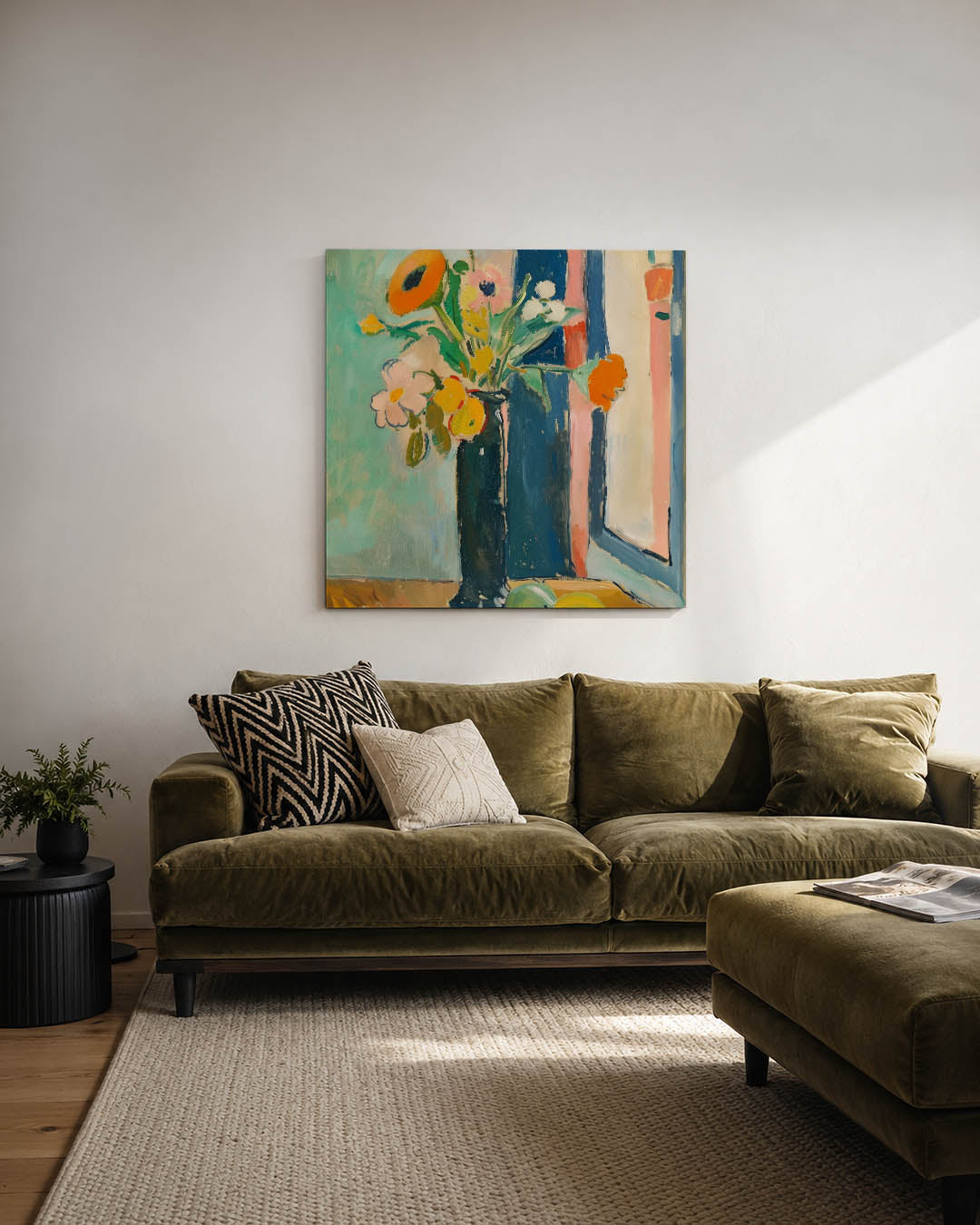 Bloemrijke compositie Kunstwerk