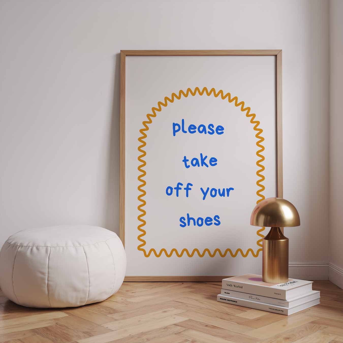 Welkomstposter "Schoenen Uit Poster-WallArtistic