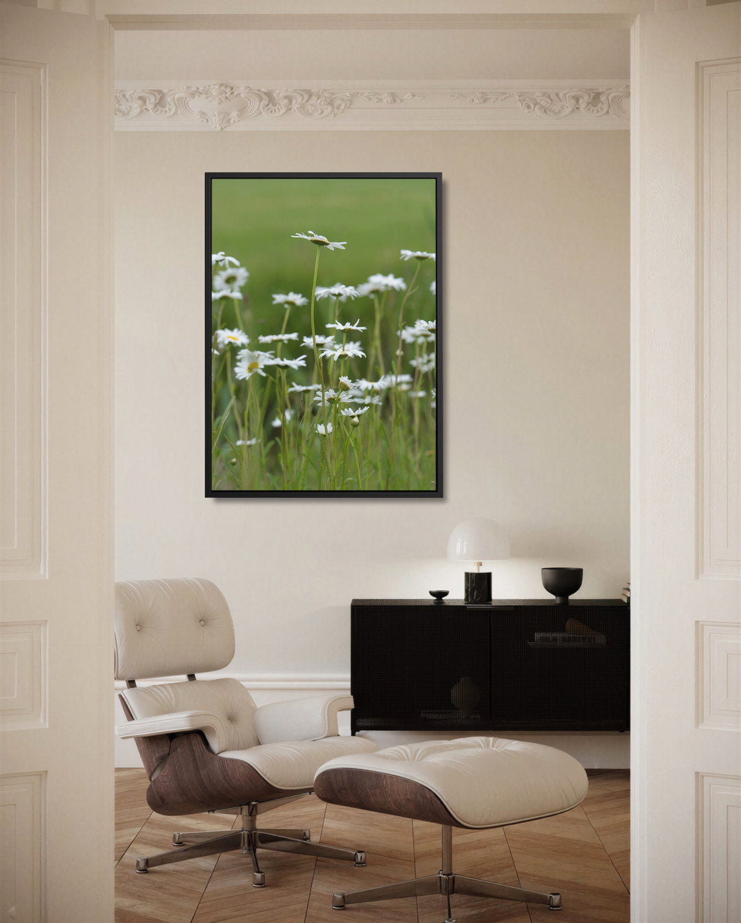 Bloemen in weide Kunstwerk