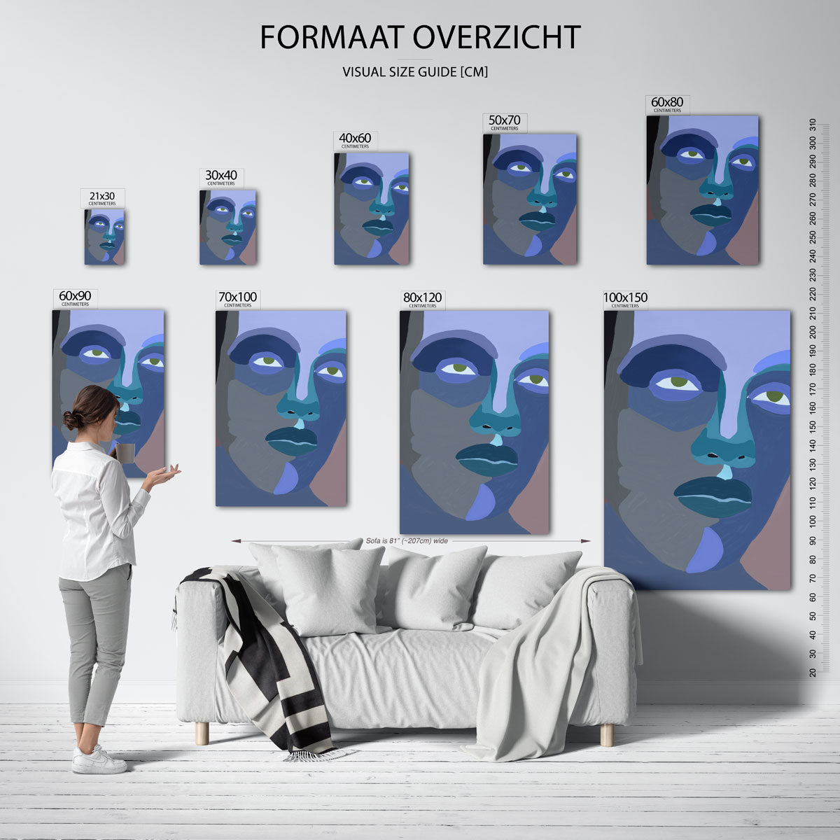 Abstract gezicht Poster