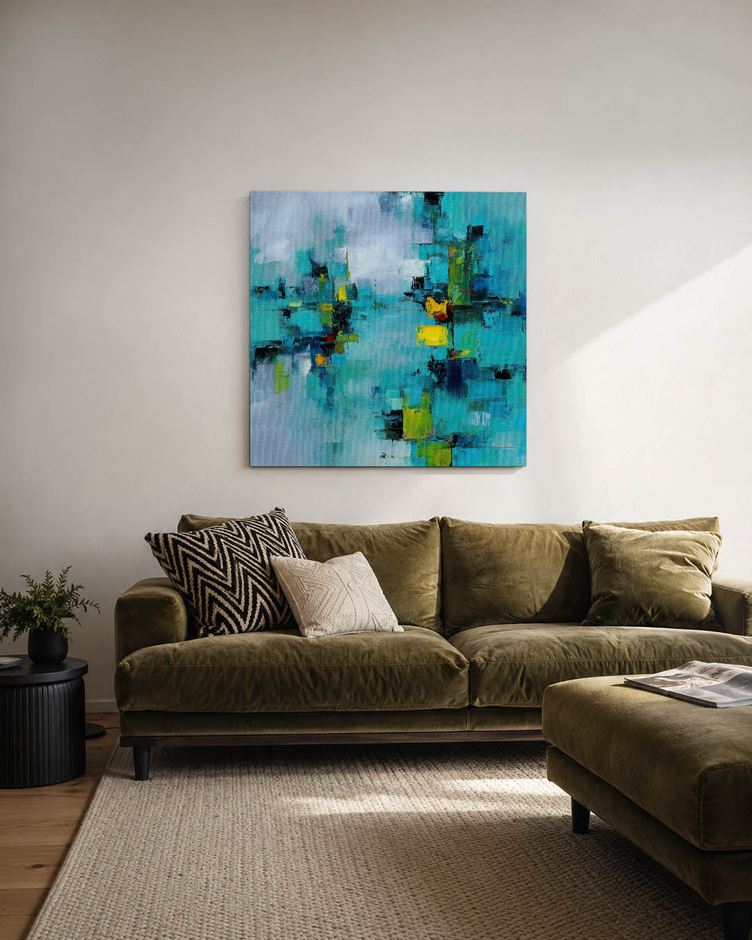 Kleurrijke geometrie Kunstwerk