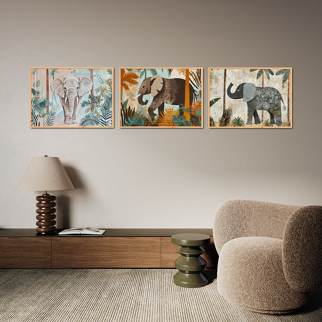 Jungle olifant Posterset