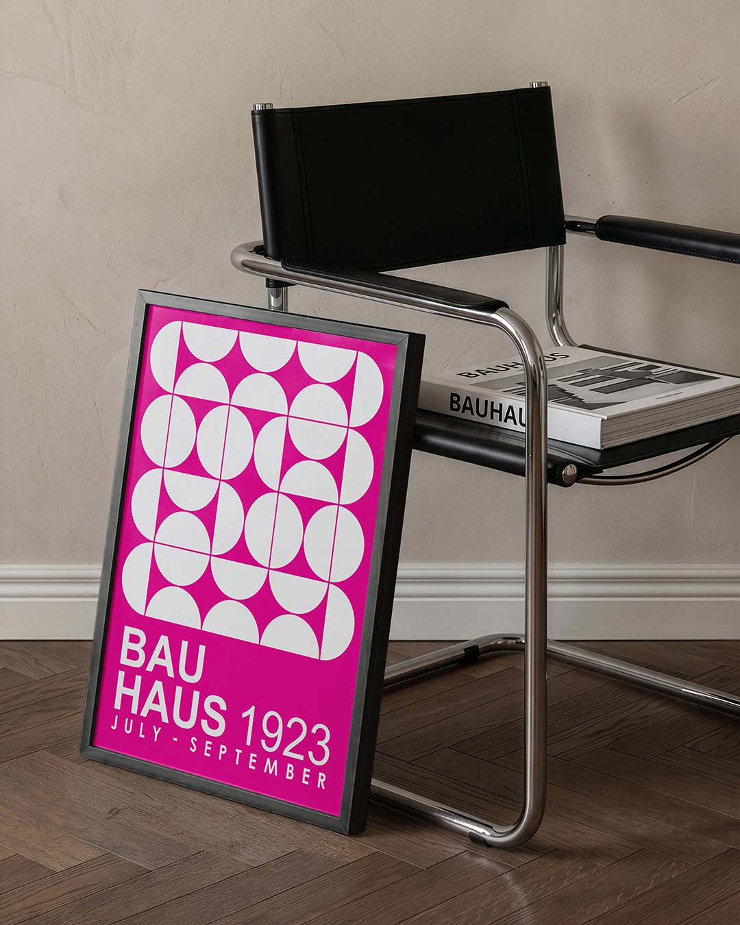 Cirkelpatroon en tekst Poster