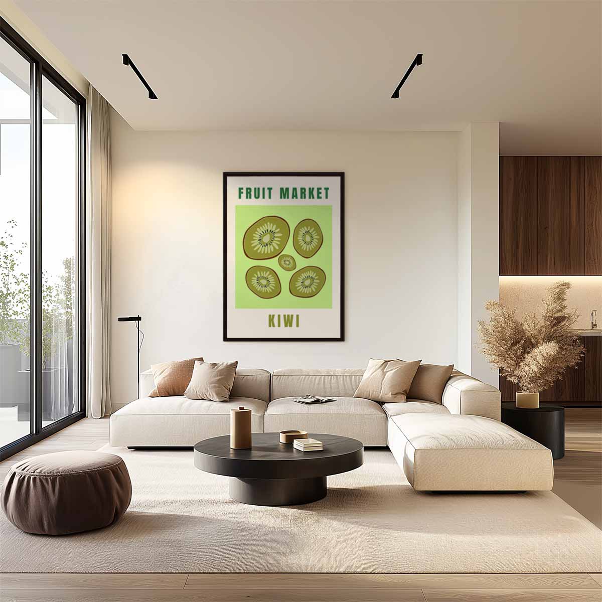 Kiwi Fruit Market Poster Kunstwerk-canvas-dibond-plexiglas-wanddecoratie-WallArtistic