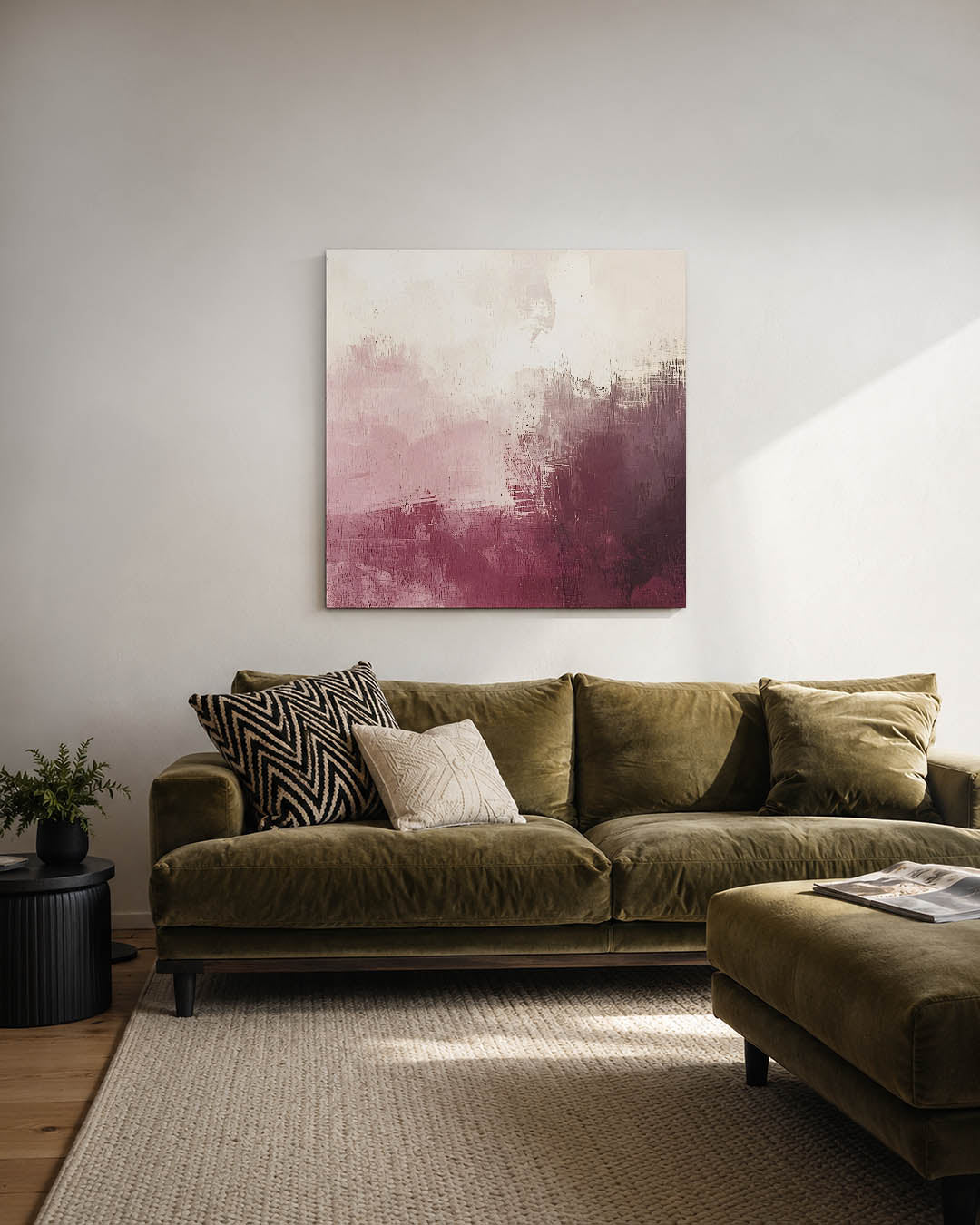 Gelaagde kleurencompositie Kunstwerk