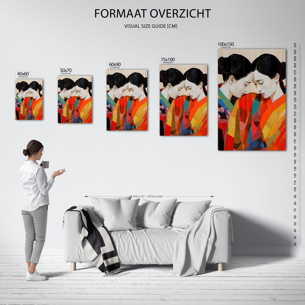 Kleurrijke harmonie Kunstwerk