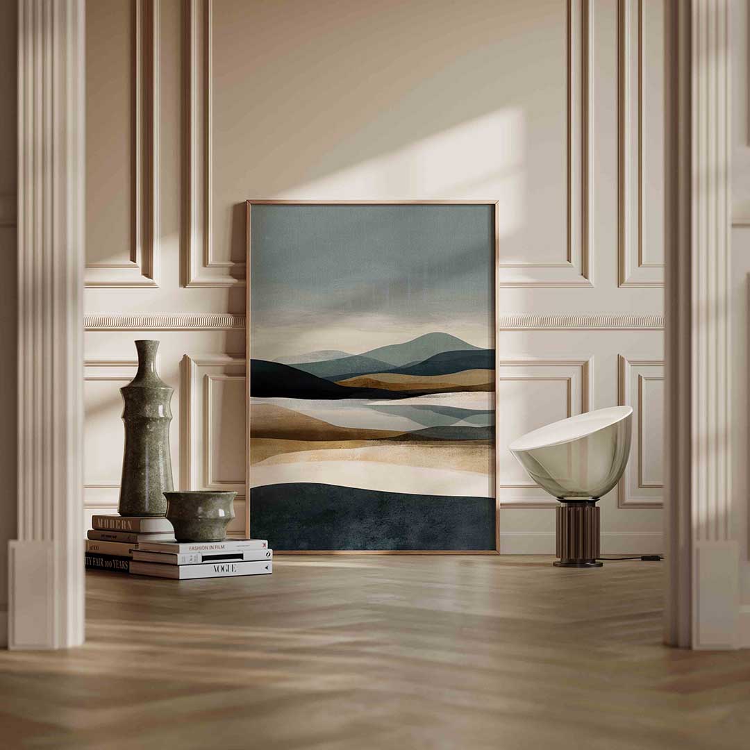 Landschap met heuvels Poster