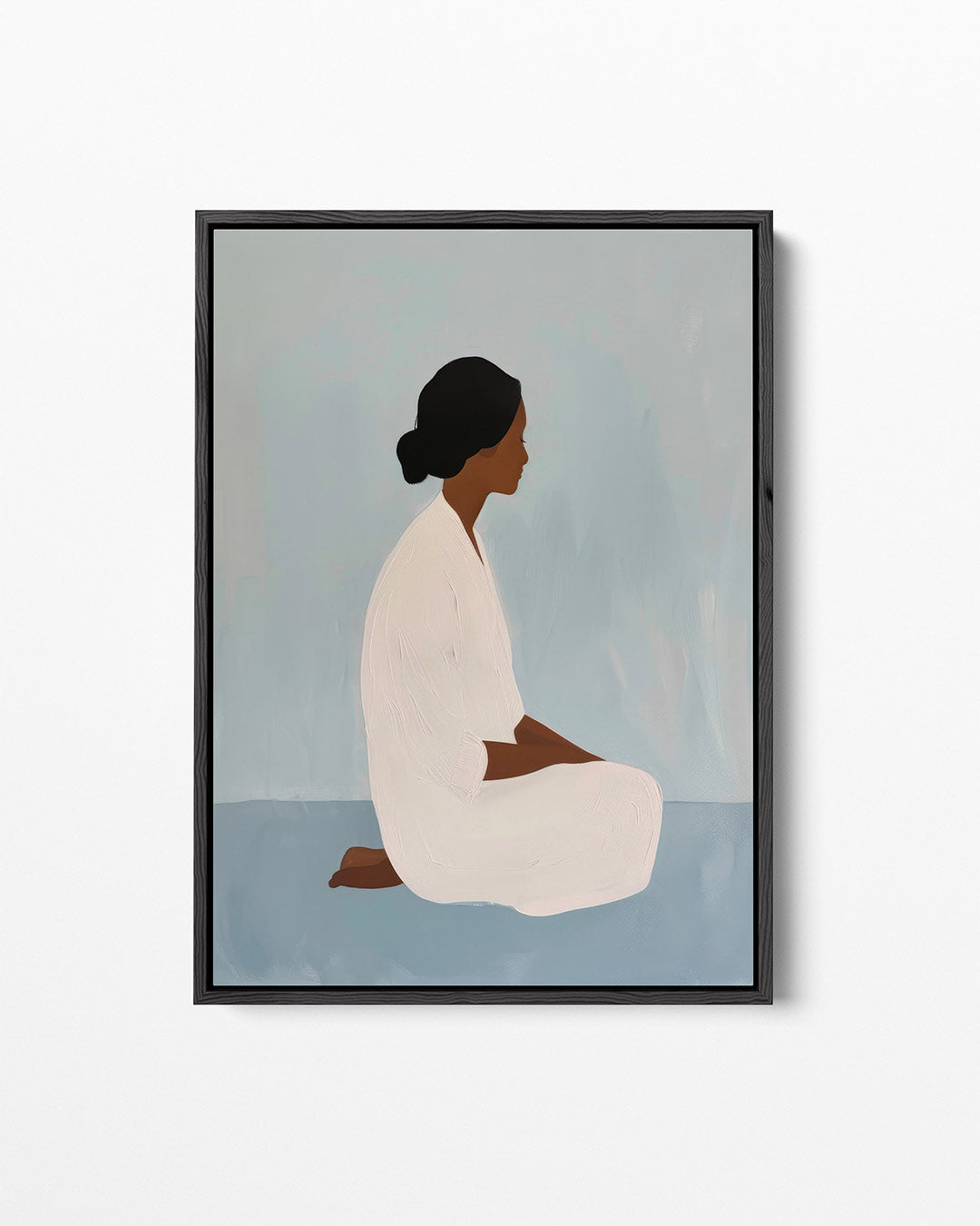Zittende vrouw silhouet Kunstwerk