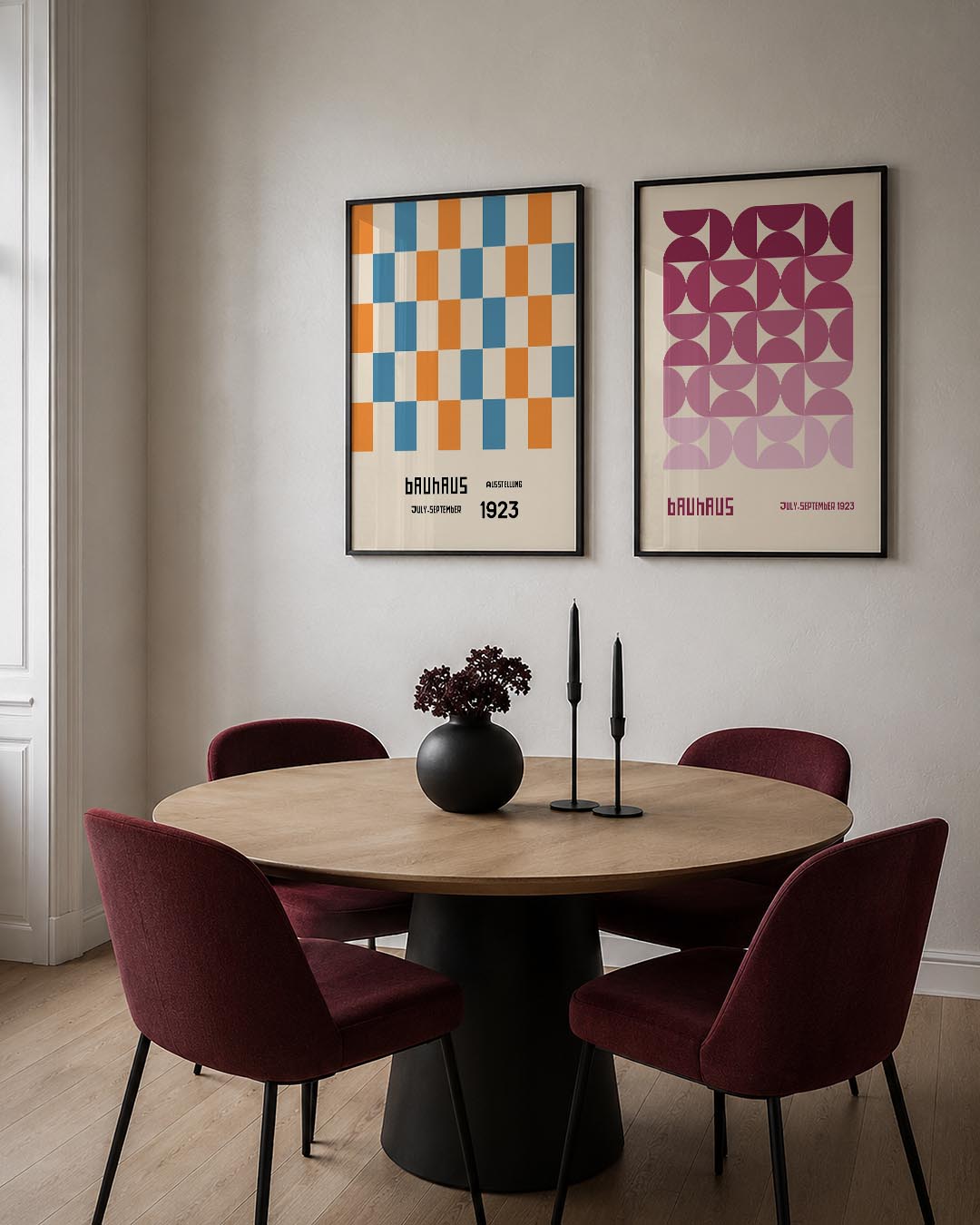 Kleurrijke ruitpatronen Posterset