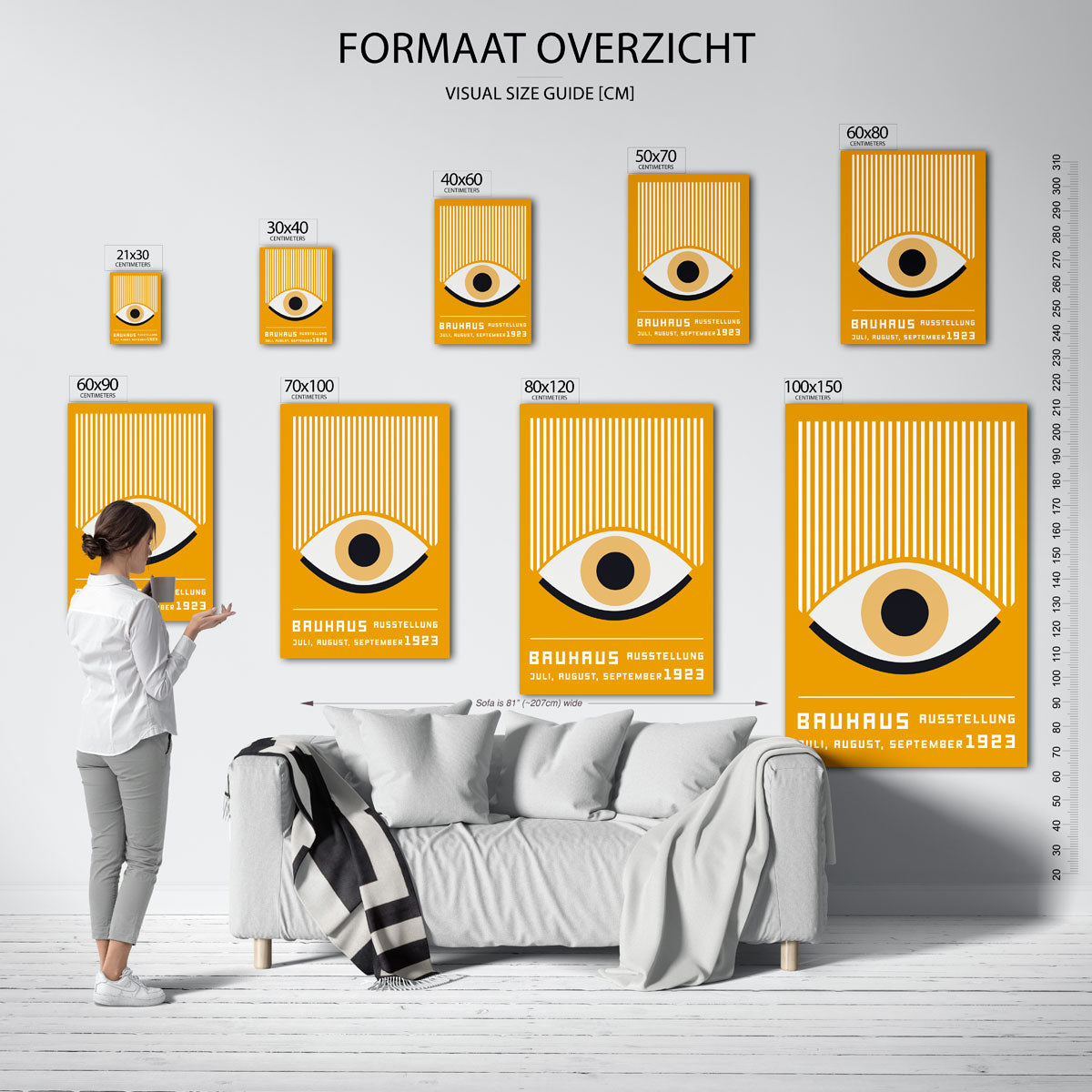 Lijnen en oog Poster