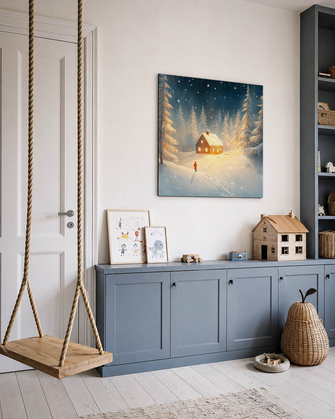 Winterse avond Kunstwerk