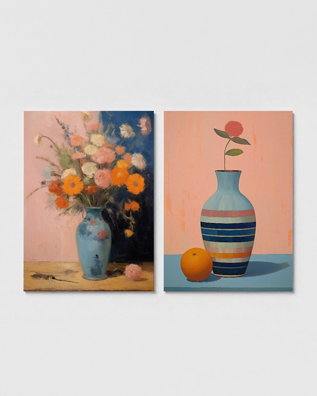 Bloemrijke kleurvlakken Posterset