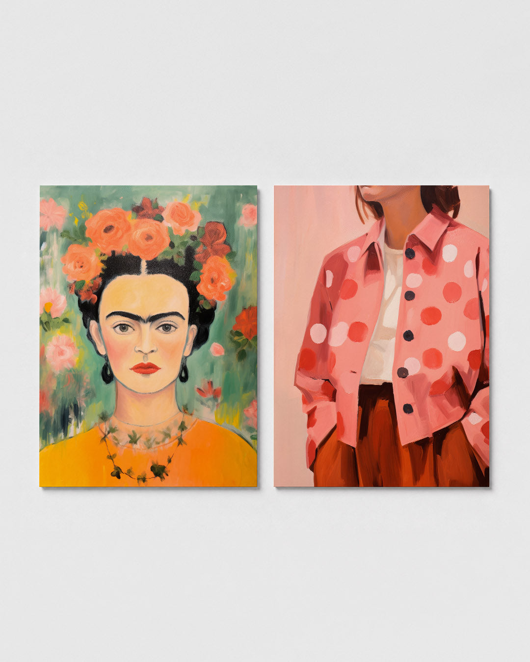Bloemrijke portretuitstraling Posterset
