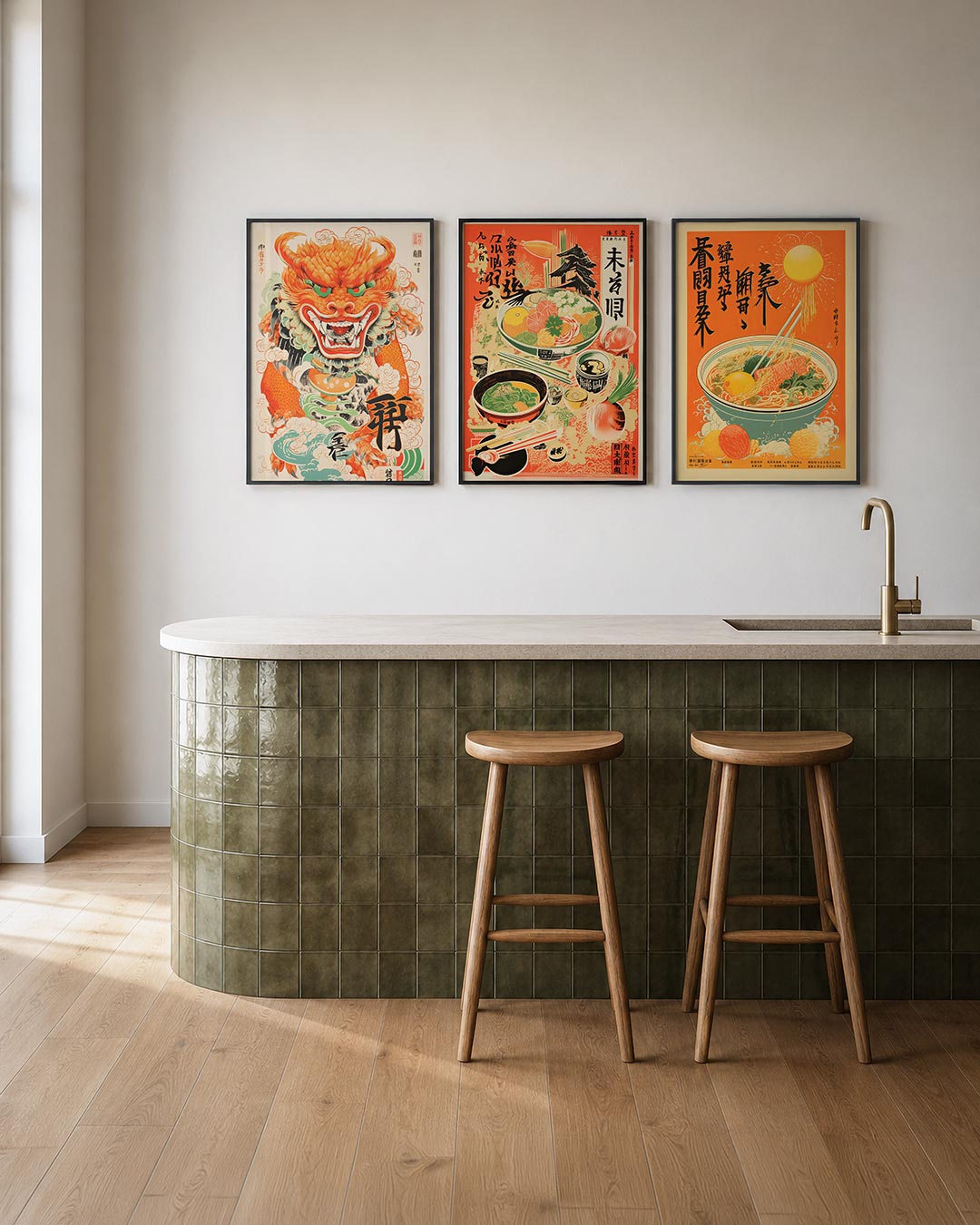 Draak en wolken Posterset