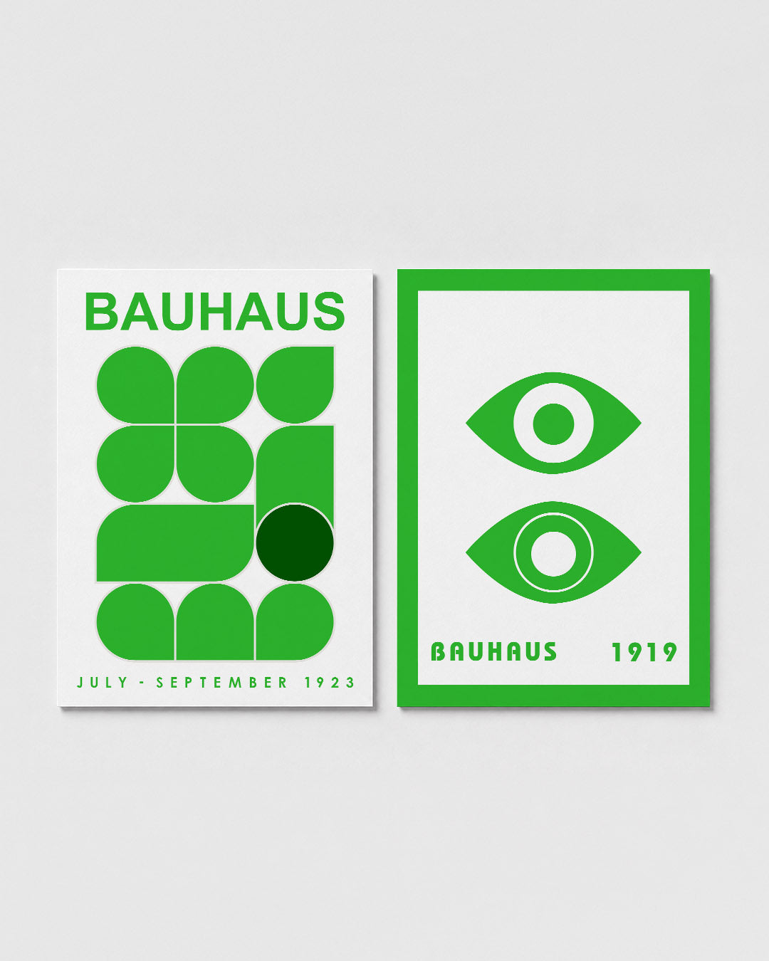 Groene vormenritme Posterset