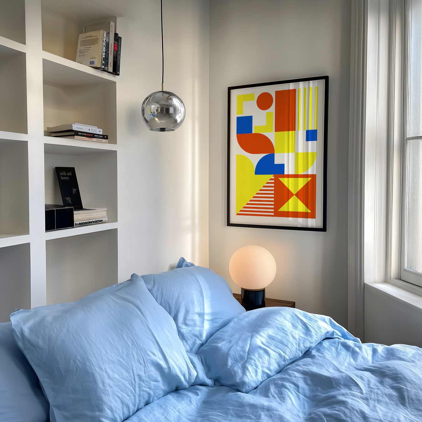 Vrolijke Geometrische Kunstposter-WallArtistic